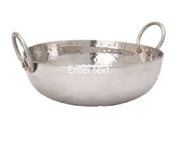 Stainless steel kadahi heavy bottom