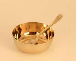 Bronze bowl spoon set kanse ki katori aur chamaach