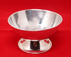 Silver big bowl  chandi ka bada katora with stand