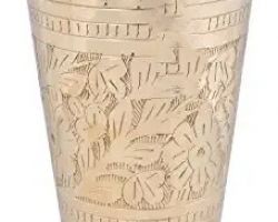 Brass glass 8 inches peetal ka glass big size
