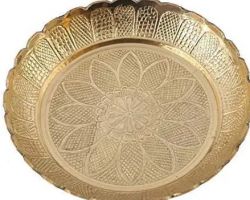 Small Brass plate peetal ki chhoti plate