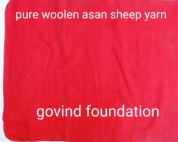 Red woolen  Asan Lal asan Red woolen Pooja mat-32×24inches