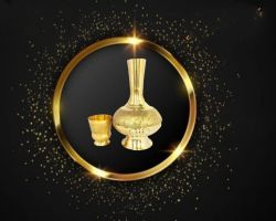 Brass Surahi Mughal desigh with glass