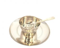 Bronze plate bowl spoon set kanse ki plate katori chamch set