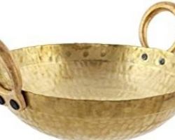 Brass frying pan peetal ki kadahi