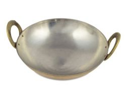 Peetal ki kadahi kalayi wali tin coated brass kadahi