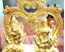 Laxmi ganesh idol of brass  brass laxmi ganesh pratima