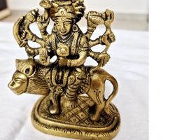 Brass maa durga idol peetal ki durga maa ki murti 6inches