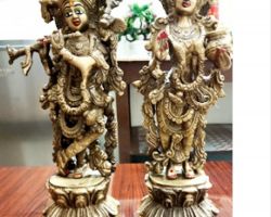 Brass idol of Radha krishna  antique brass statue of krishna Radha