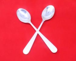 Chandi ki chamach silver spoon set of 2