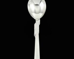 Silver spoon round shape chandi ki chamach