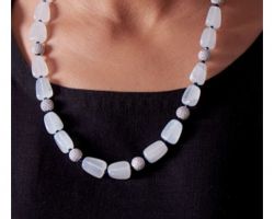 White stone necklace  A