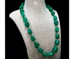 Green  aventurine stone necklace A