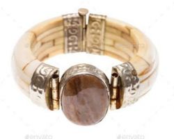 Camel bone Bracelet with tiger eye stone handmade camel bone kada