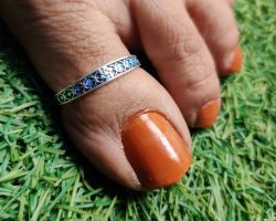 Foot Thumb Ring silver feet thumb ring  single A