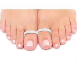 Silver foot thumb Ring plane A