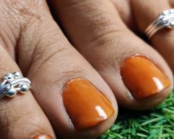 Chandi ka bichhiya silver toe ring ball design