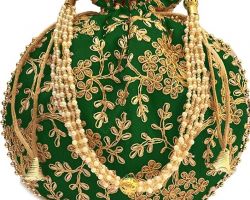 Potli Bag  Green color handmade potli bag Green