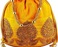 Potli bag handmade rajasthani potli bag yellow golden