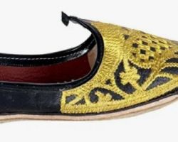 Handmade juti for men beautiful embroedry handmade Royal juti yellow