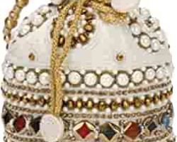 Potli Bag handmade potli bag royal white