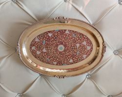 Brass tray beautiful meenakari brass tray peetal ki tray