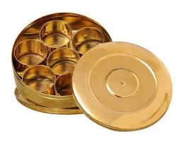 Brass masalabox brass spice box peetal ki masaldani
