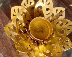 Brass lotus Deepak peetal ka kamal diya