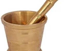 Brass mortar pestle set peetal ka kharal musal