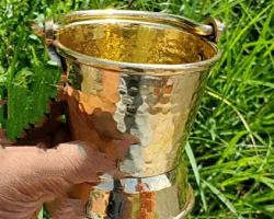 Brass bucket for serving peetal ki balti