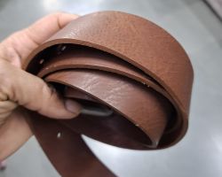 Camel leather belt brono for men