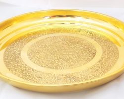 Brass plate beautiful design brass dinner thali