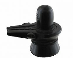 Black marble shivling 3.25 inches