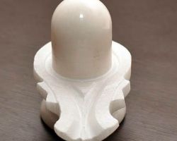 White marble shivling 2.5 inches