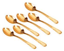 Brass spoon set of 6