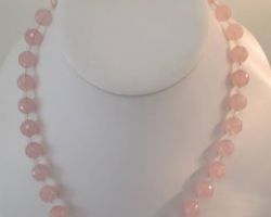 Rose quartz necklace rose quartz mala