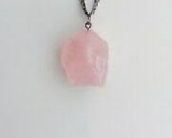 Rose quartz pendant Natural Rose quartz Locket