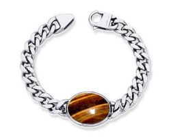 Tiger eye bracelet with silver chain tiger eye silver bracelet