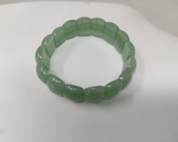 Green aventurine Bracelet Capsule design stone green stone diamond cut bracelet