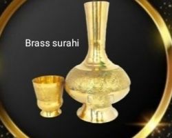 Brass surahi beautiful peetal surahi 2 liter capacity