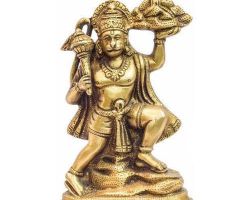 Brass Hanuman idol Hanuman statue of brass peetal ke Hanuman ji 5 inches