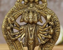 Brass Panchmukhi Hanuman idol brass  five face Hanuman  statue