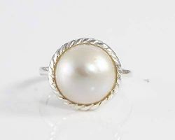 Pearl Ring in silver Sacha moti Ring pearl ring with silver