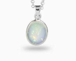Opal silver pendant opal pendant