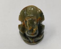 Cat's eye ganesh idol lehsunia ke Ganesh natural cats eye stone Ganesh murti