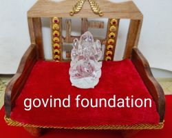 Sphatik ganeshj sfatik ganesh idol 3.5 inches