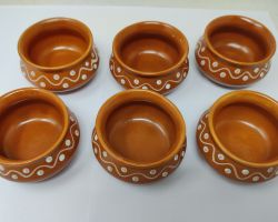 Ceramic chutney bowls beautiful small size bowl for sauce and chutney set of 6