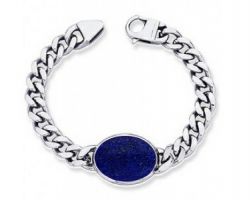 Lapis lazuli silver bracelet natural lapis lazuli bracelet with silver chain