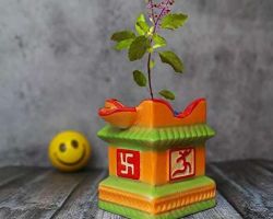 Tulsi pot ceramic Tulsi plant pot 5 inches