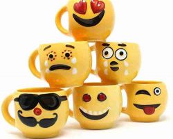 Ceramic Tea cup set emoji tea cup set